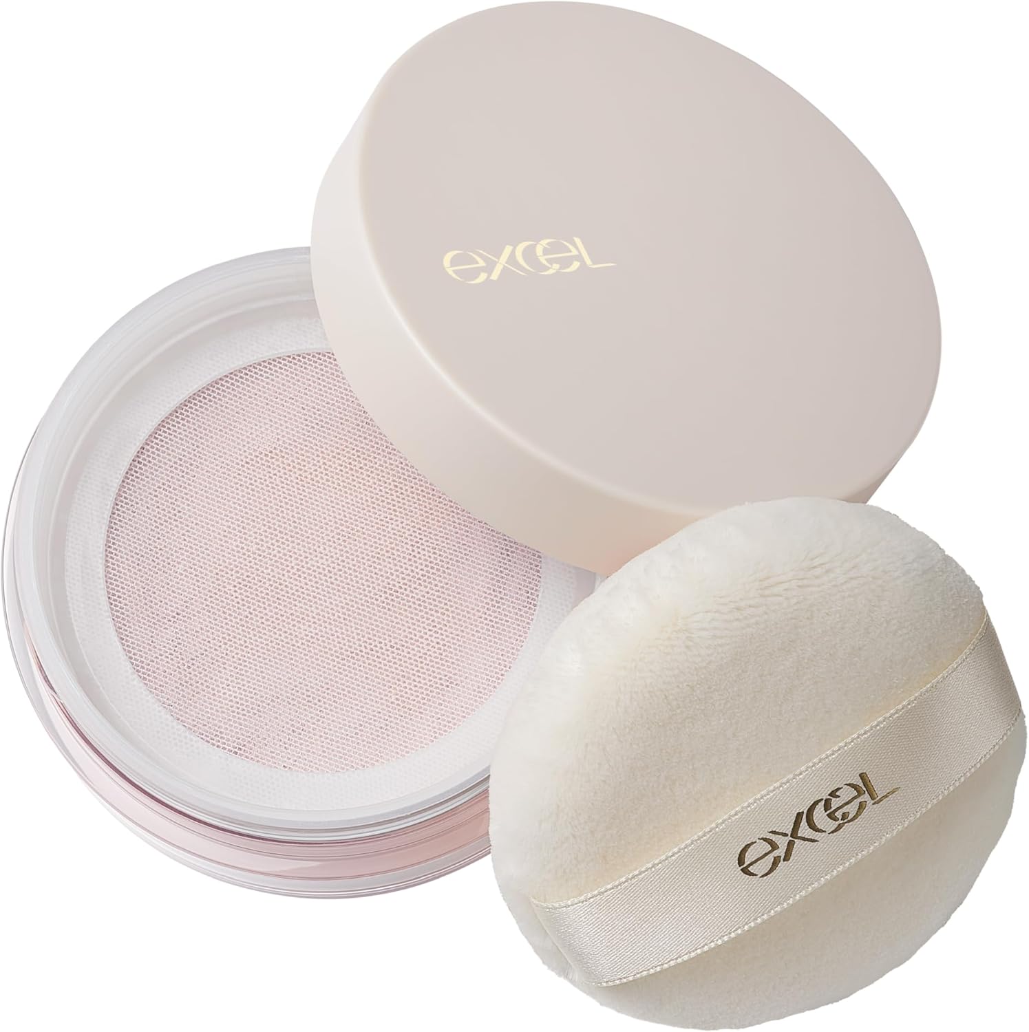 Excel Extra Rich Serum-Infused Face Powder EX03 Shimmer Pink