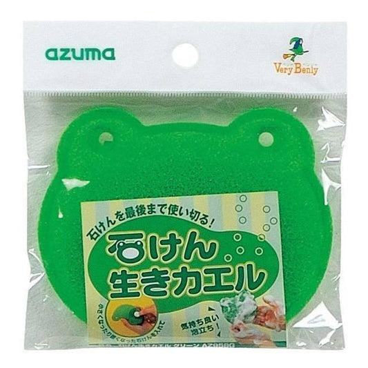 Whipping Sponge Soap Live Frog Green