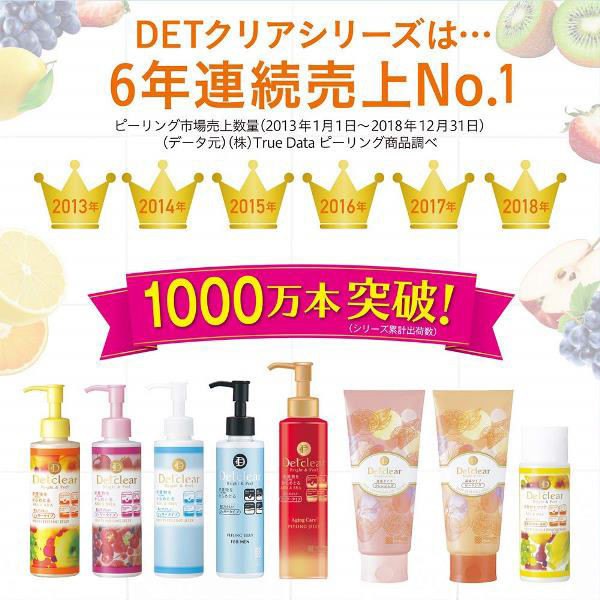 DET Clear Bright & Peel Peeling Jelly Fragrance Free Type 180mL