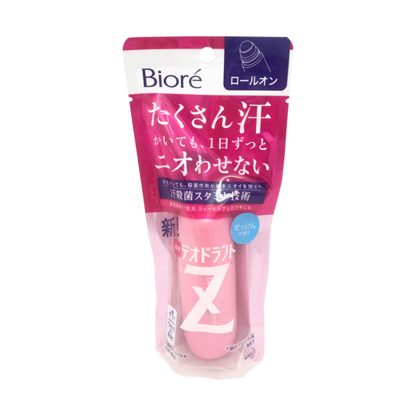 Biore Medicated Deodorant Z, Roll-On, Soap Fragrance