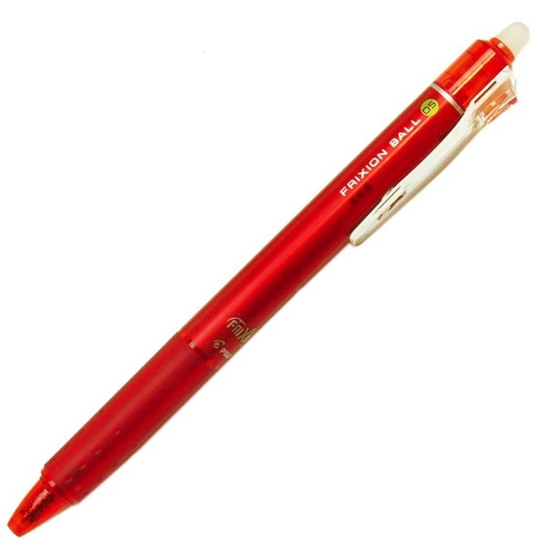 PILOT Frixion Ball Knock, 0.5mm, Erasable Ballpoint Pen, Red