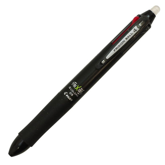 PILOT Frixion Ball 4, 0.5mm, Black (Black, Red, Blue, Green)