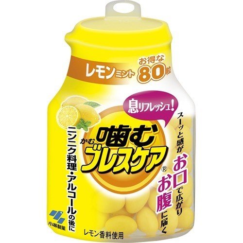 Kobayashi Pharmaceutical Chewing Breath Care, Lemon Mint Bottle Type