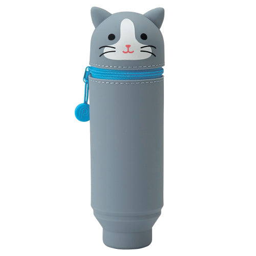 PuniLabo Standing Pencil Case, Two-Color Cat