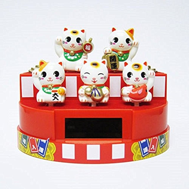 Solar 5-Cat Maneki Neko