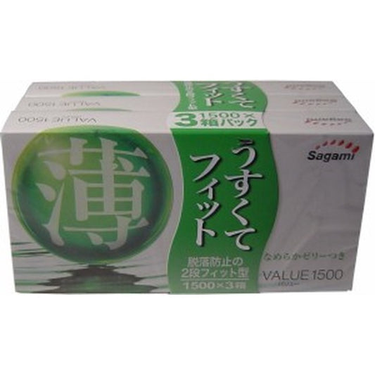 Sagami Usukute-Fit, Value 1500, 12 x 3 Boxes