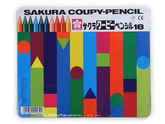 Sakura Coupy Pencil, 18 Colors (w/Can)