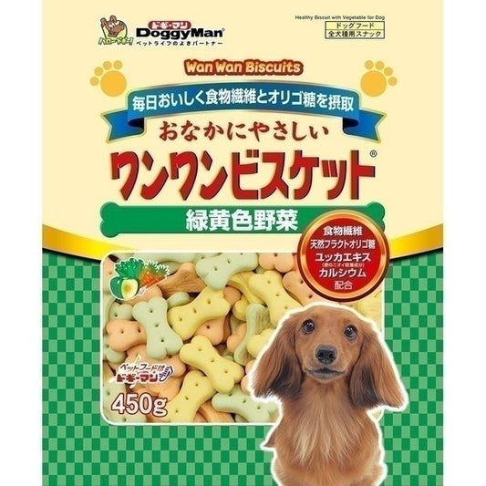 DoggyMan Kind-To-The-Stomach Dog Biscuit, Green & Yellow Vegetables