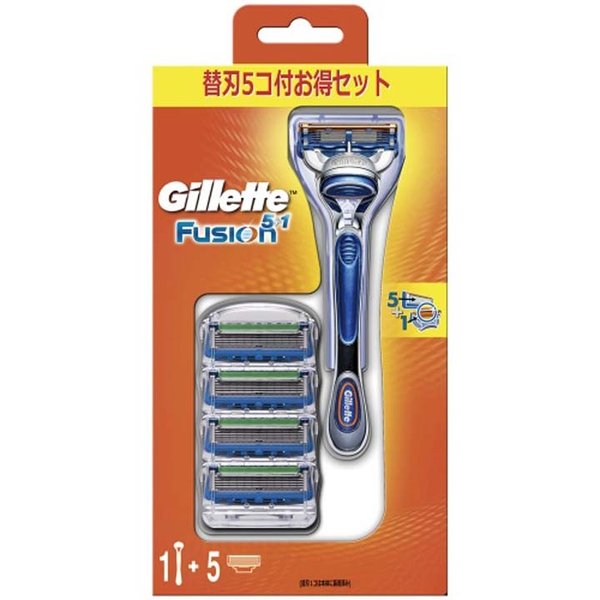 Gillette Fusion 5 + 1, w/Manual 4B Holder, w/5 Blade