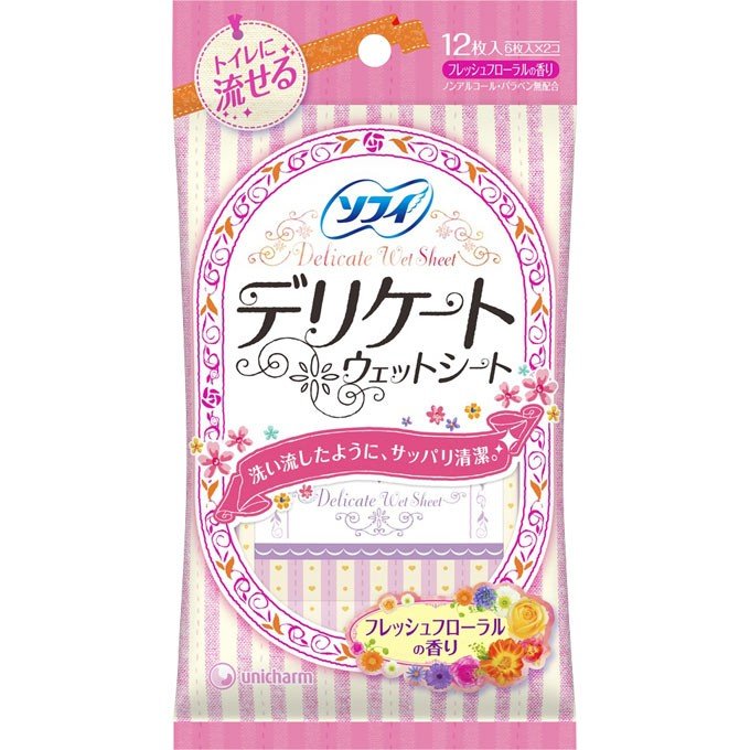 Sofy Delicate Wet Sheets, Fresh Floral Fragrance