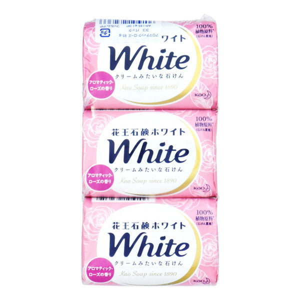 Kao Soap White Aromatic Rose Fragrance Bath Size, 3