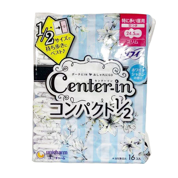 Center-in Compact Fragrance of White Soap For Heavy Days 17 Pads