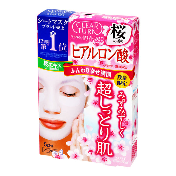 Clear Turn White Mask Hyaluronic Acid Sakura Fragrance