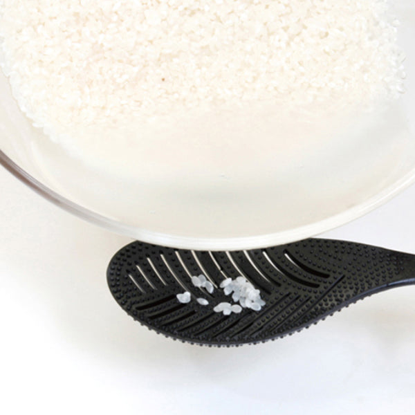 SOOLy Cute Rice Washing Function Rice Scoop Black