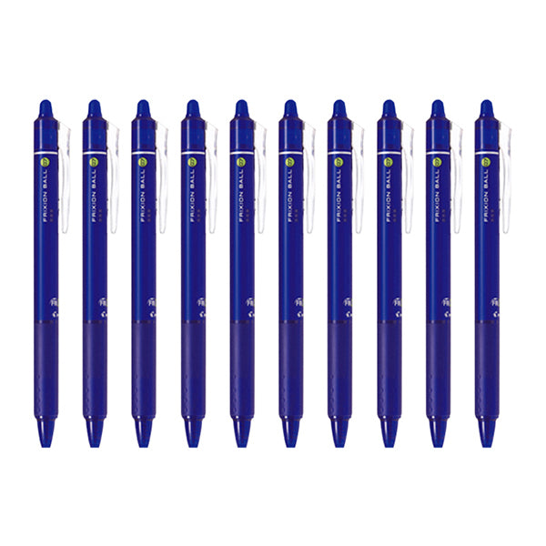 PILOT Frixion Ball Knock, 0.7mm, Erasable Ballpoint Pen, Blue*10