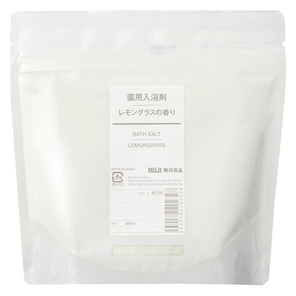 MUJI Medicated Bath Salt, Lemongrass Scent 380g, with Spoon