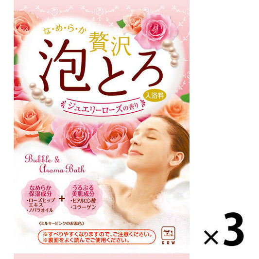 Hot Water Story Luxury Foam Toro Bathing Charge Jelly Rose Scent 30g 1 Set (3 Pieces)