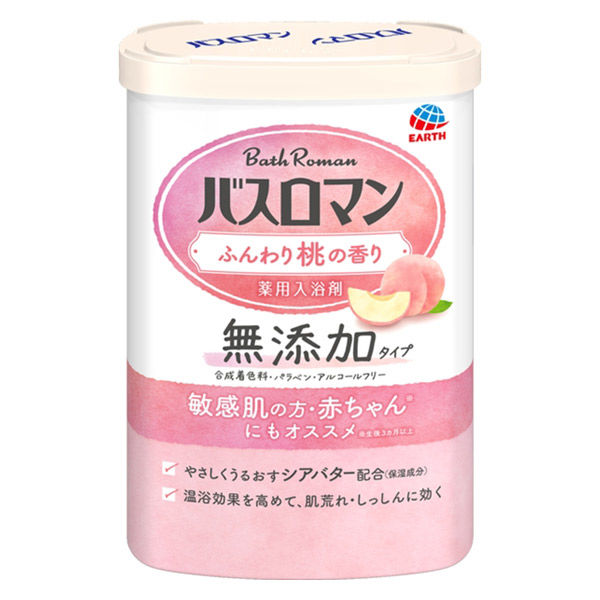 Bath Romance Bath Salt (Powder) Additive-Free Type Fluffy Peach Scent 600g