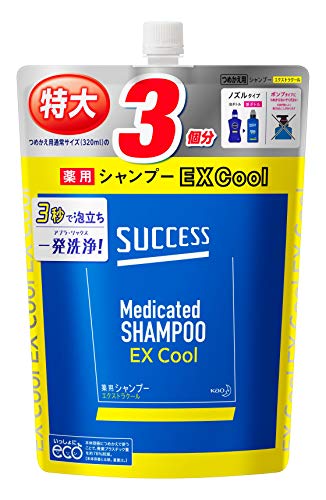 Kao Success Medicated Shampoo Extra Cool Refill 960ml