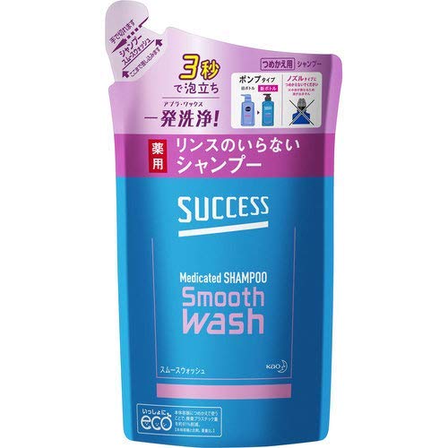 Kao Success Rinse-Free Medicated Shampoo Smooth Wash Type Refill 320ml