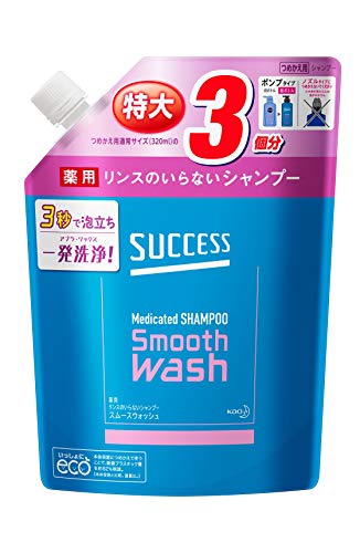 Kao Success Rinse-Free Medicated Shampoo Smooth Wash Type Refill 960ml