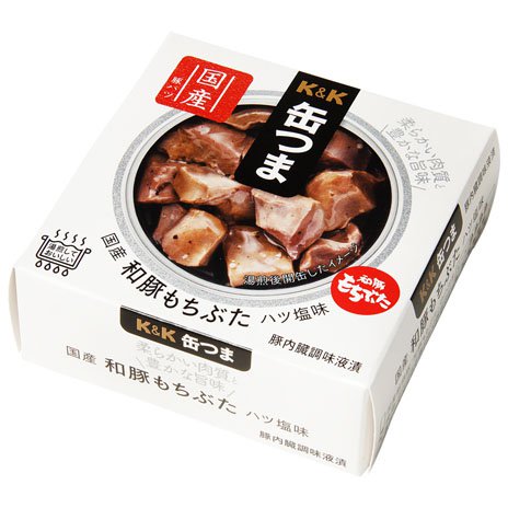 Kokubun Canned Nibbles Japanese Pork Mochi-buta Heart, Salty Taste 45g