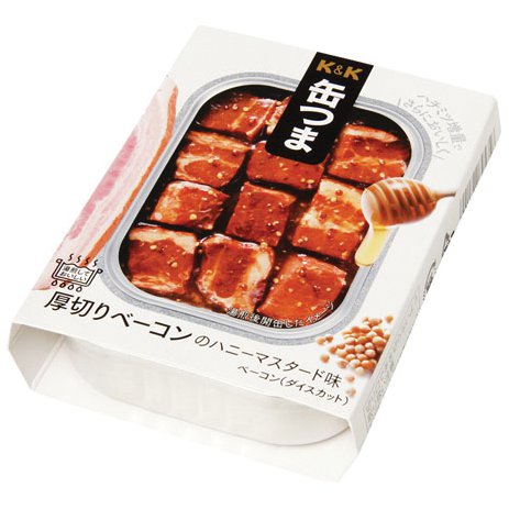 Kokubun Canned Nibbles - Thick-cut Bacon with Honey Mustard 105g