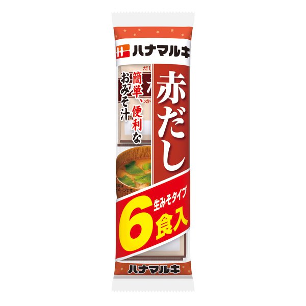 Hanamaluki Instant Aka-Dashi 6 servings (instant miso soup)