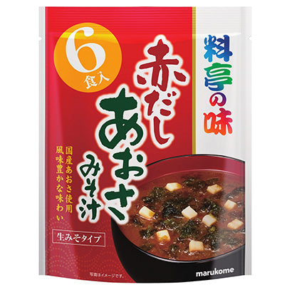 Marukome Ryotei no Aji Aka Dashi Aosa 17g x 6 servings (instant miso soup)